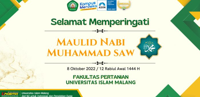 Selamat memperingati Maulid Nabi Muhammad SAW 1444 H / Tahun 2022