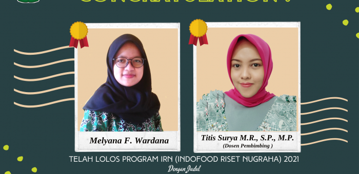 Mahasiswi Agribisnis Lolos Program Indofood Riset Nugraha (IRN) 2021