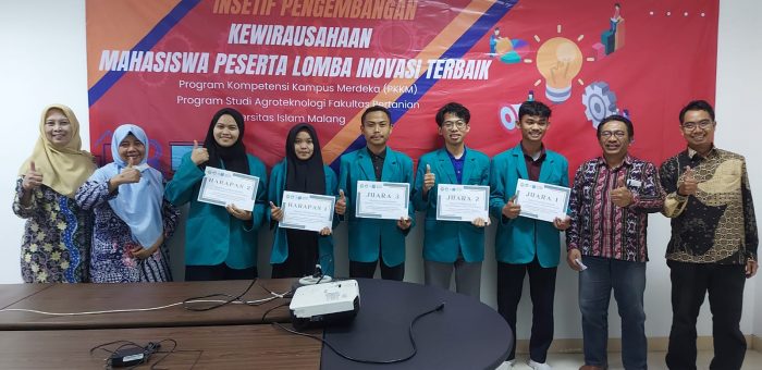 PKKM Prodi Agroteknologi menyiapkan Dana Insentif Kewirausahaan untuk 5 Pemenang bagi Mahasiswa se-Unisma